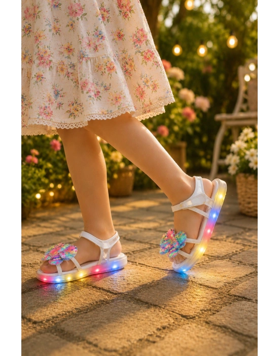 Eğlenceli Renkli Işıklı Yaz Sandaleti (22-31 IŞIKLI)