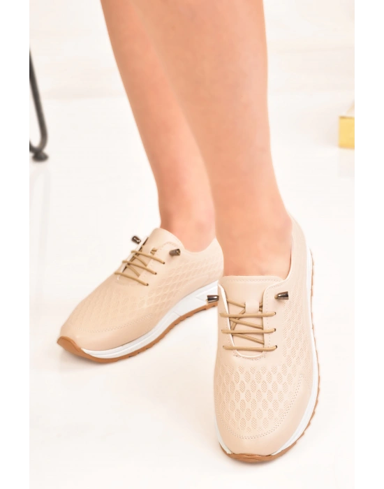 ANNE& KADIN LASTİKLİ ORTOPEDİK MODEL GÜNLÜK PETEK DESENLİ SPOR AYAKKABI