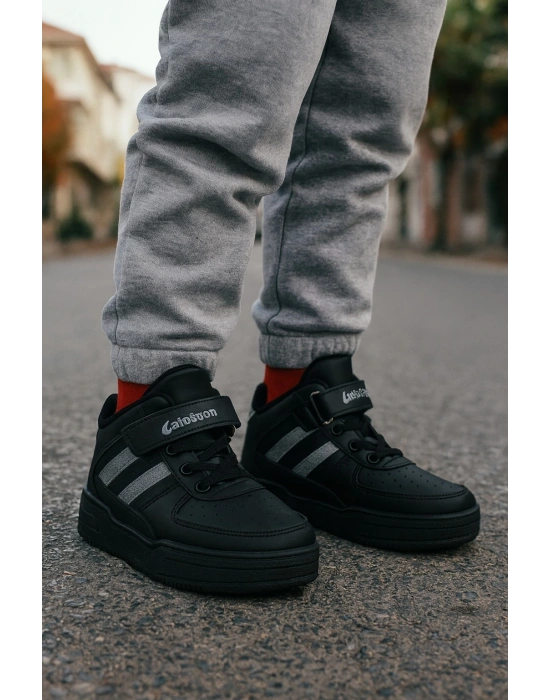 basket modeli yapışkanlı boğazlı unısex spor ayakkabı