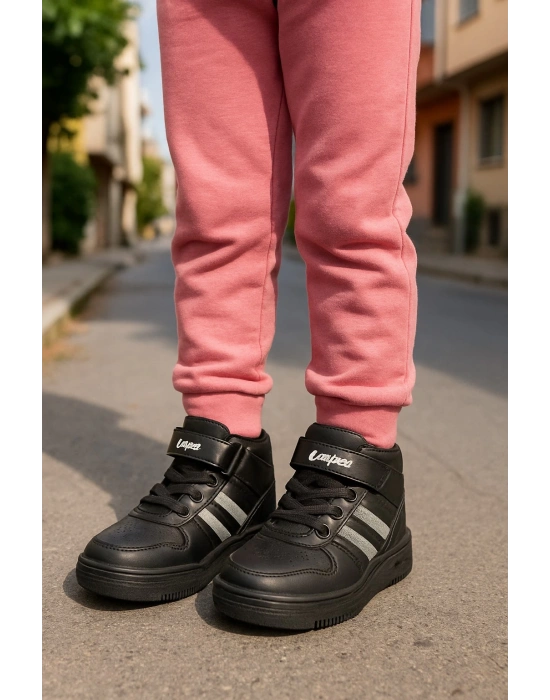 basket modeli yapışkanlı boğazlı unısex spor ayakkabı