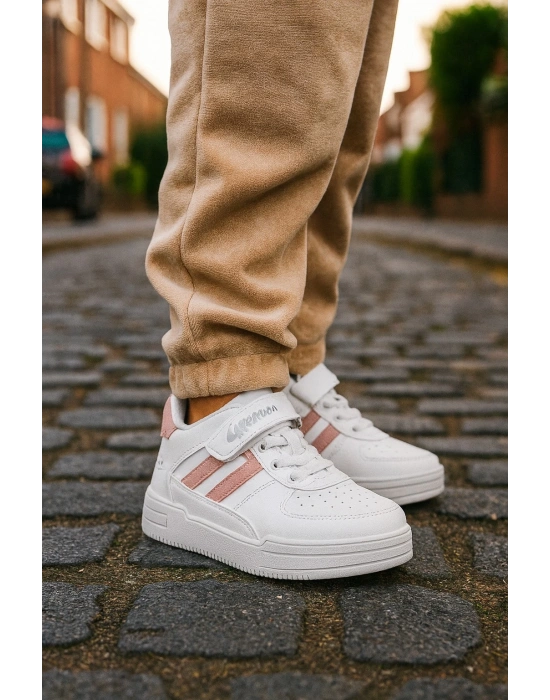 basket modeli yapışkanlı boğazlı unısex spor ayakkabı