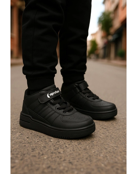 basket modeli yapışkanlı boğazlı unısex spor ayakkabı