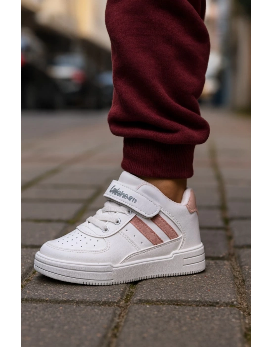 basket modeli yapışkanlı boğazlı unısex spor ayakkabı