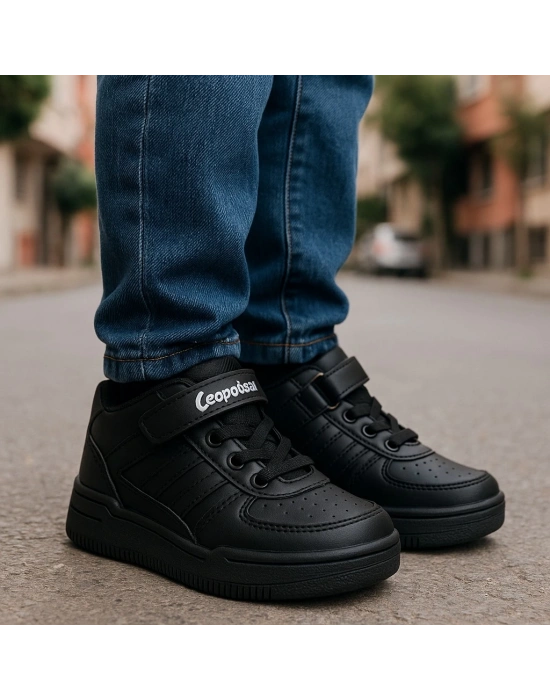 basket modeli yapışkanlı boğazlı unısex spor ayakkabı