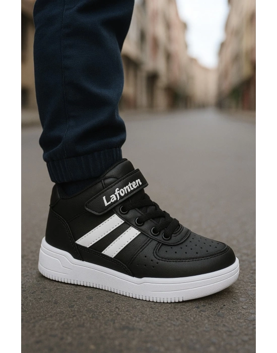 basket modeli yapışkanlı boğazlı unısex spor ayakkabı