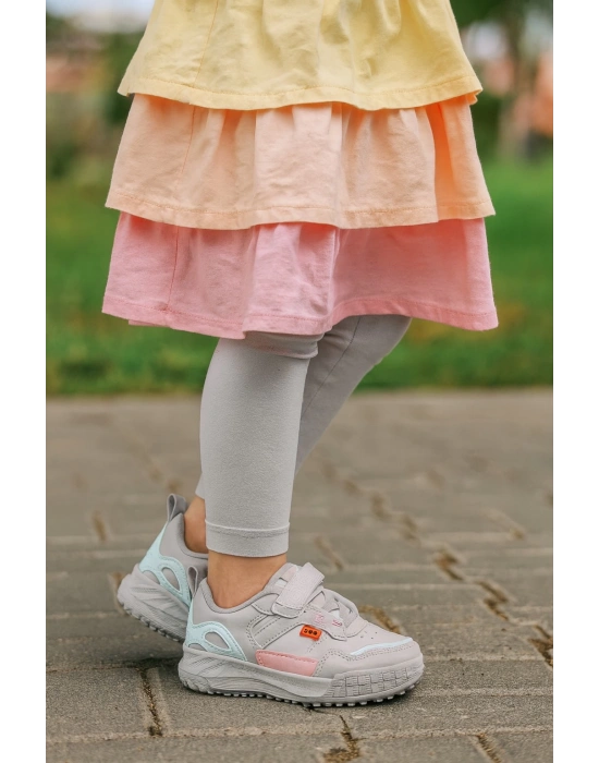 Çocuk Unisex Rahat Kalıp Cırtlı Ayakkabı