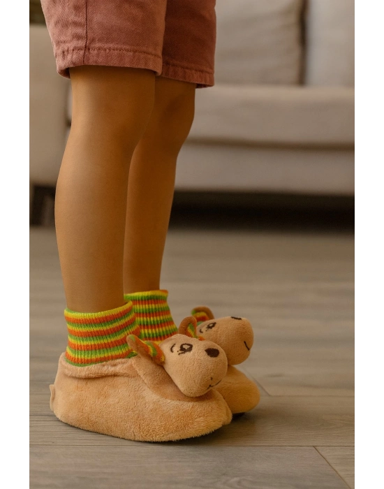 Çocuk Yumuşak Panduf ,Çocuk Ev ayakkabısı Çocuk Patik Hayvan Figürlü Panduf