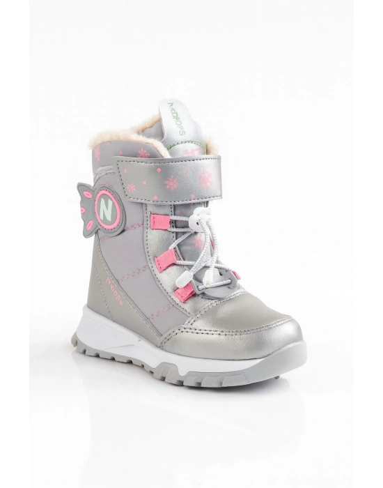 Dayanıklı, Su Geçirmez, Ortopedik, Cırtlı, Bej Kız Çocuk Kar Botu Ayakkabı