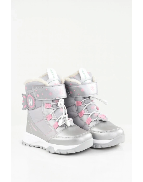 Dayanıklı, Su Geçirmez, Ortopedik, Cırtlı, Bej Kız Çocuk Kar Botu Ayakkabı