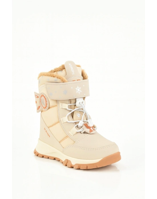 Dayanıklı, Su Geçirmez, Ortopedik, Cırtlı, Bej Kız Çocuk Kar Botu Ayakkabı