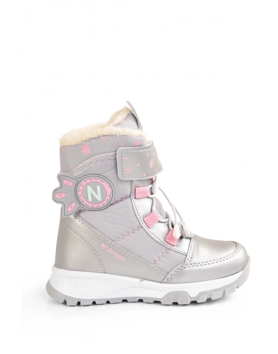 Dayanıklı, Su Geçirmez, Ortopedik, Cırtlı, Bej Kız Çocuk Kar Botu Ayakkabı