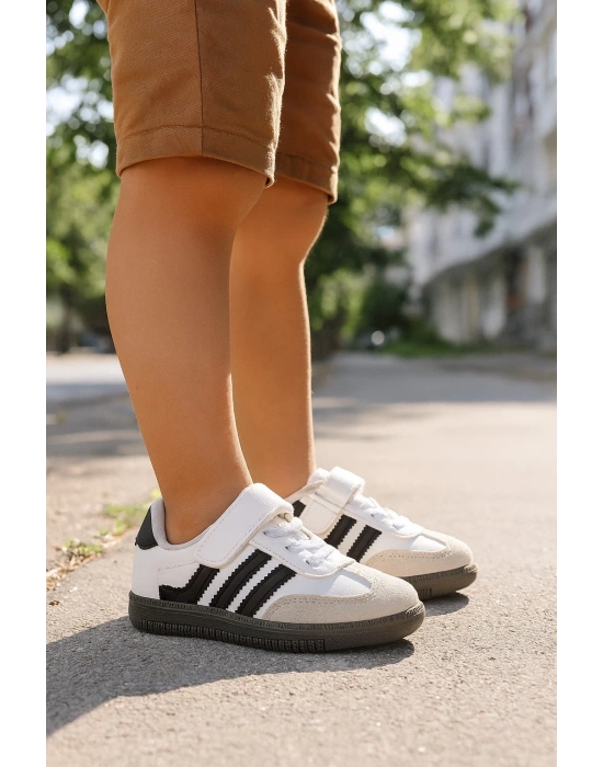 Günlük Unisex Çocuk Sneaker Bağcıklı Hafif Kaymaz Taban Ayakkabı