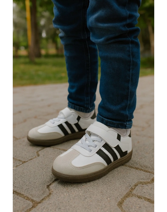 Günlük Unisex Çocuk Sneaker Bağcıklı Hafif Kaymaz Taban Ayakkabı