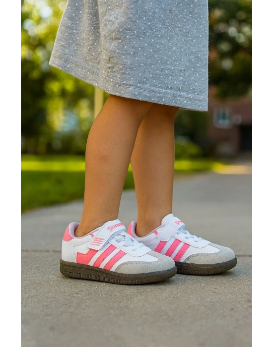 Günlük Unisex Çocuk Sneaker Bağcıklı Hafif Kaymaz Taban Ayakkabı