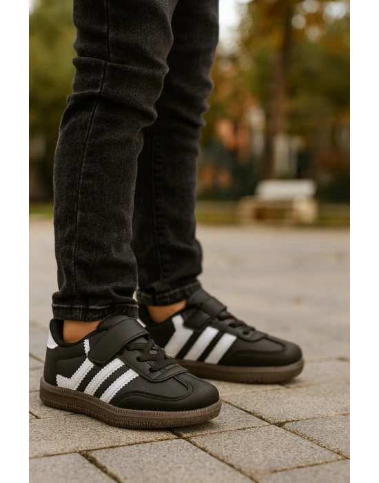 Günlük Unisex Çocuk Sneaker Bağcıklı Hafif Kaymaz Taban Ayakkabı