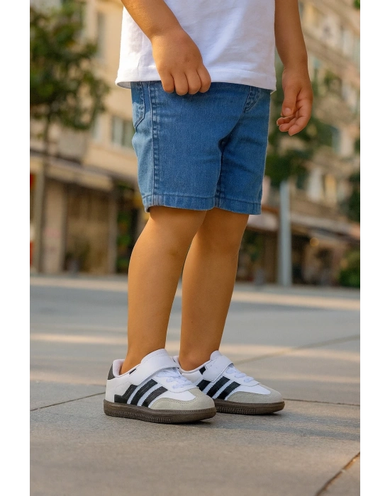 Günlük Unisex Çocuk Sneaker Bağcıklı Hafif Kaymaz Taban Ayakkabı