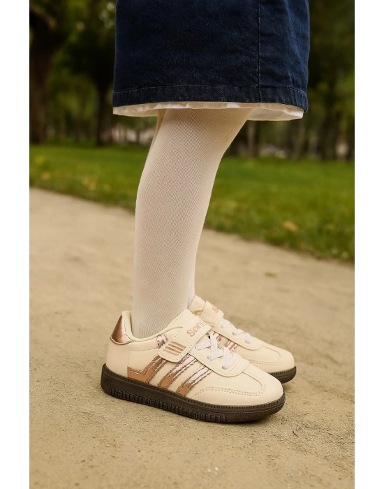 Günlük Unisex Çocuk Sneaker Bağcıklı Hafif Kaymaz Taban Ayakkabı