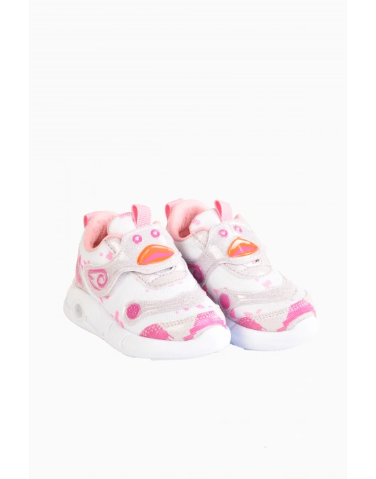 Işıklı Gülen Yüz Figür Çocuk Ayakkabı Esnek Tabanlı Nefes Alabilen Çocuk Spor Ayakkabı