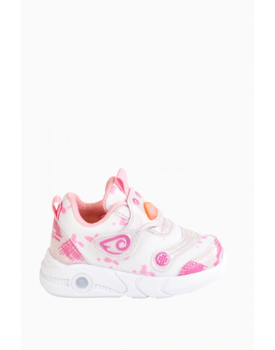 Işıklı Gülen Yüz Figür Çocuk Ayakkabı Esnek Tabanlı Nefes Alabilen Çocuk Spor Ayakkabı