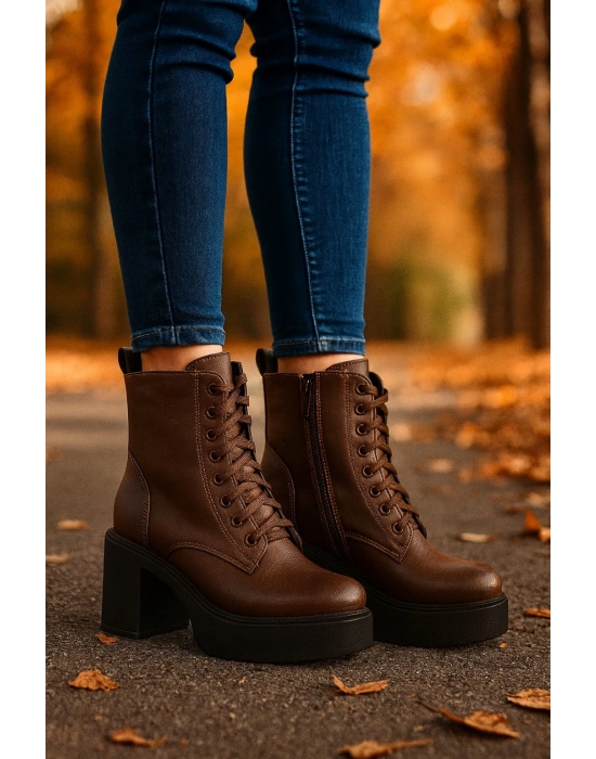 Kadın Bağcıklı Platform Topuklu Bot