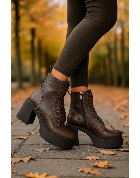 Kadın Bağcıklı Platform Topuklu Bot