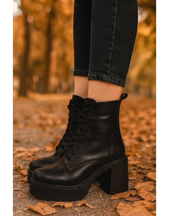 Kadın Bağcıklı Platform Topuklu Bot