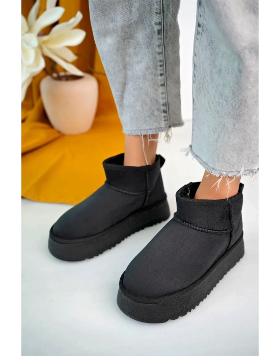 KADIN BEJ SÜET İÇİ KÜRKLÜ KALIN TABAN BİLEKTE KISA KADIN BOT & BOOTİE