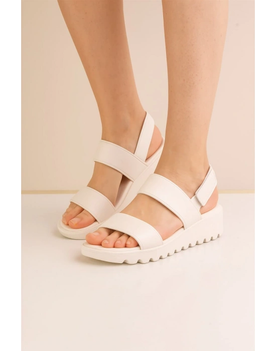 Kadın Çift Bant Eva Plaj Günlük Yazlık Sandalet Terlik