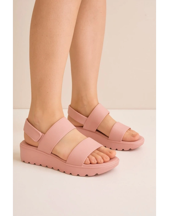 Kadın Çift Bant Eva Plaj Günlük Yazlık Sandalet Terlik