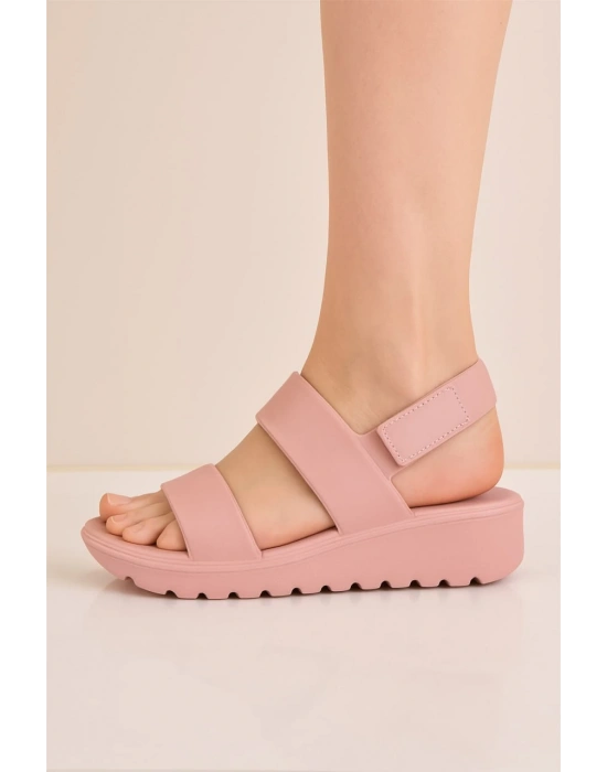 Kadın Çift Bant Eva Plaj Günlük Yazlık Sandalet Terlik