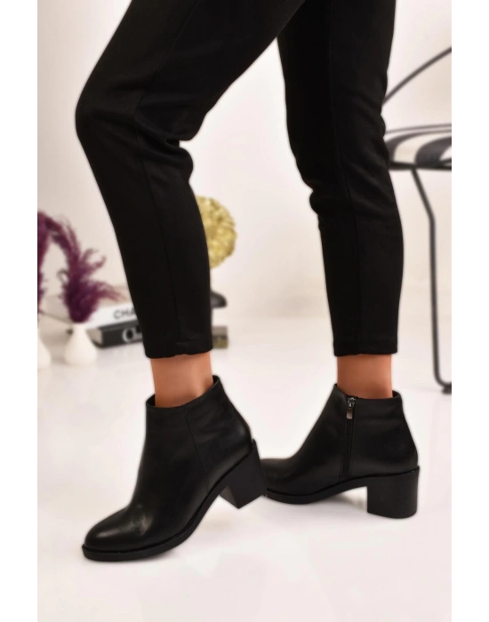 Kadın Fermuarlı Topuklu Bot