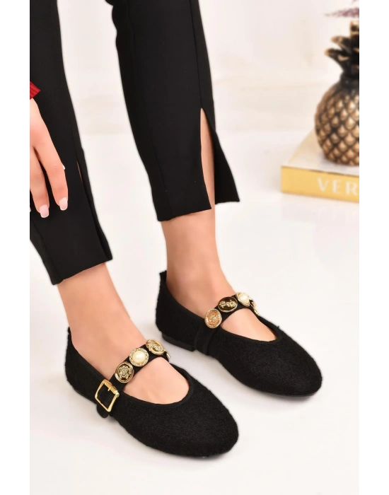 Kadın Günlük Babet Tokalı Ayarlanabilir Hafif Rahat Ayakkabı