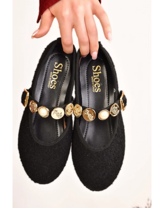 Kadın Günlük Babet Tokalı Ayarlanabilir Hafif Rahat Ayakkabı