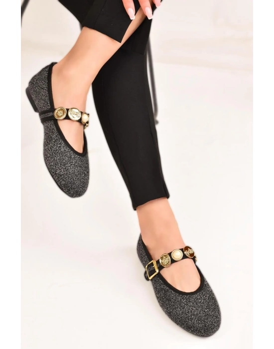 Kadın Günlük Babet Tokalı Ayarlanabilir Hafif Rahat Ayakkabı