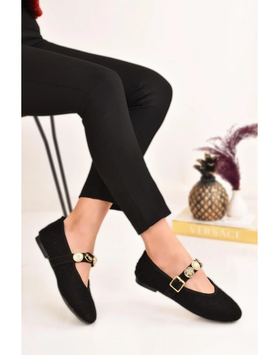 Kadın Günlük Babet Tokalı Ayarlanabilir Hafif Rahat Ayakkabı