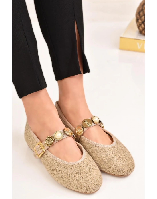 Kadın Günlük Babet Tokalı Ayarlanabilir Hafif Rahat Ayakkabı