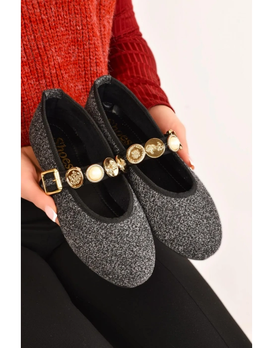 Kadın Günlük Babet Tokalı Ayarlanabilir Hafif Rahat Ayakkabı