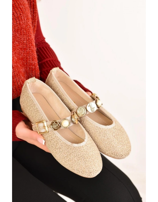 Kadın Günlük Babet Tokalı Ayarlanabilir Hafif Rahat Ayakkabı