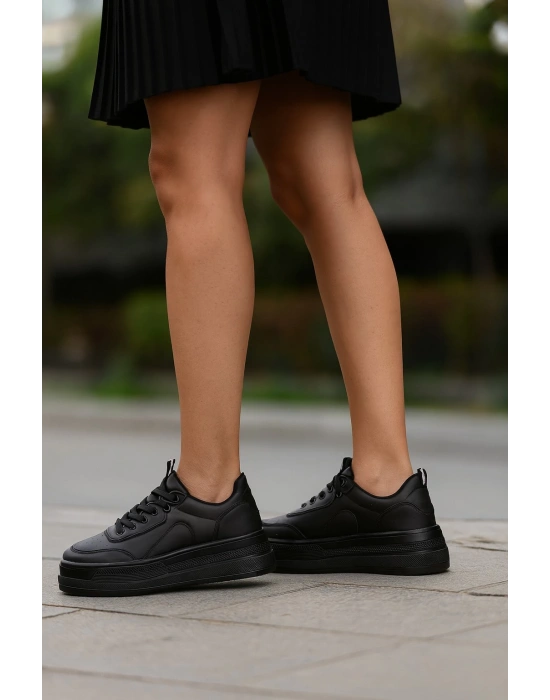 Kadın Günlük Yüksek Taşlı Taban Rahat Kalıp Yürüyüş ve Ortopedik Spor Ayakkabı