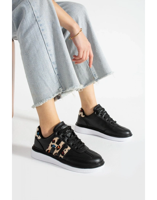 Kadın Leopar Desenli Ortopedik Günlük Spor Ayakkabısı