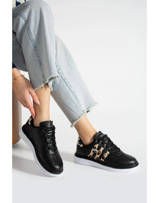 Kadın Leopar Desenli Ortopedik Günlük Spor Ayakkabısı