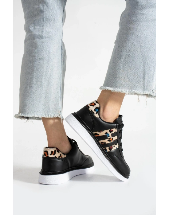 Kadın Leopar Desenli Ortopedik Günlük Spor Ayakkabısı