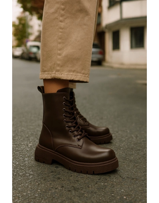 Kadın Postal Fermuarlı Kaymaz Taban Bot