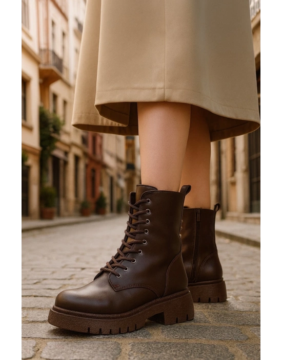 Kadın Postal Fermuarlı Kaymaz Taban Bot