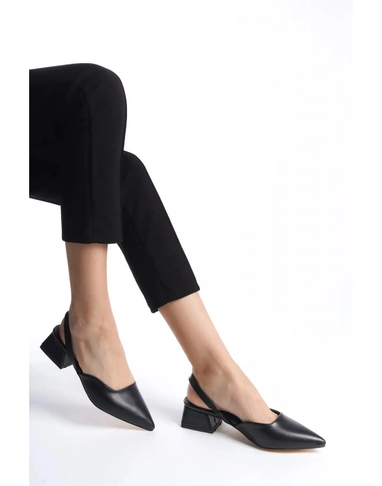 Kadın Sivri Burun Arkası Açık Klasik Topuklu Ayakkabı