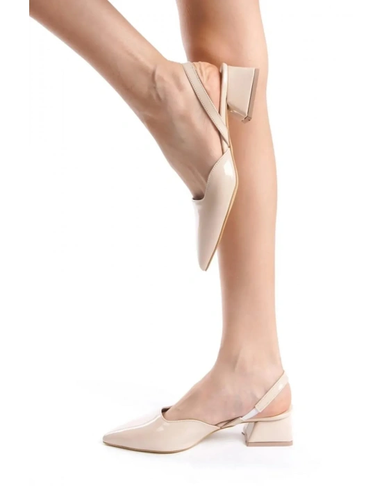 Kadın Sivri Burun Arkası Açık Klasik Topuklu Ayakkabı