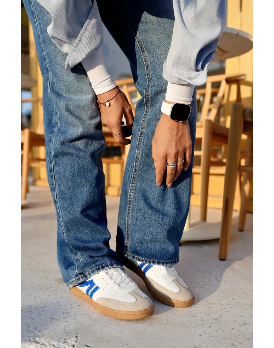 Kadın Sneaker Bağcıklı Düz Taban Spor Ayakkabı