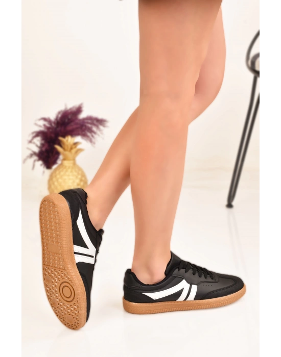 Kadın Süet Detay Kaydırmaz Tabanlı Günlük Stil Kadın Spor Ayakkabı