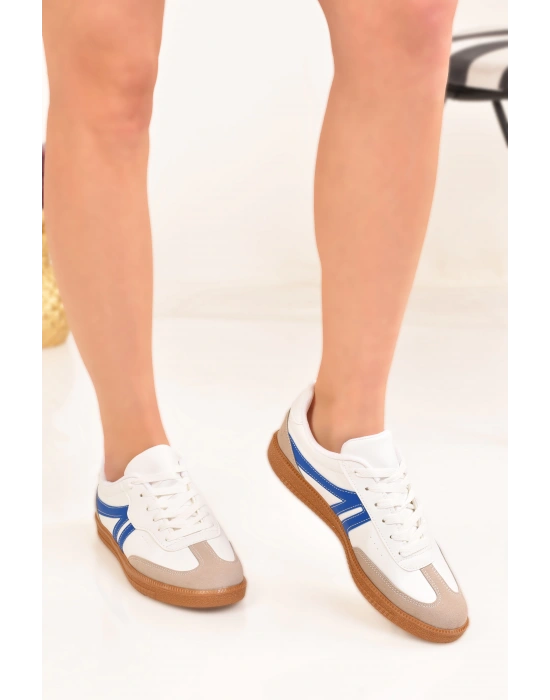 Kadın Süet Detay Kaydırmaz Tabanlı Günlük Stil Kadın Spor Ayakkabı