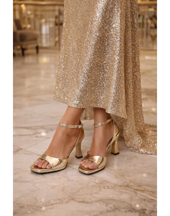 Kadın Tek Bantlı Zarif Platform Topuklu Ayakkabı